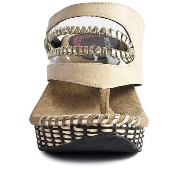 MODZORI WOMEN'S VALENCIA REVERSIBLE VEGAN WEDGE FLIPS SANDAL R3 - Picture 4 of 16